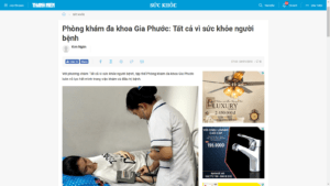 Phòng khám đa khoa Gia Phước trên báo Thanh Niên Online 15 Phòng khám đa khoa Gia Phước: Tất cả vì sức khỏe người bệnh