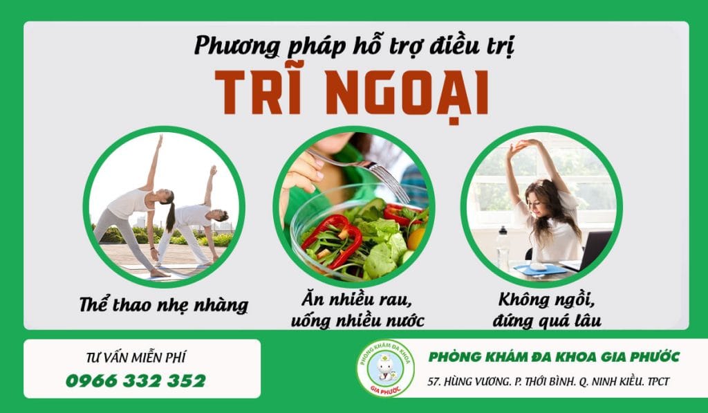 Các phương pháp hỗ trợ điều trị bệnh trĩ ngoại