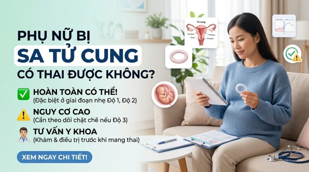 Phụ nữ bị sa tử cung có thai được không
