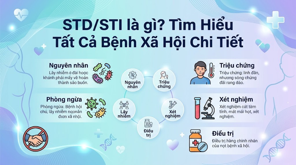 STD/STI là gì? Cách Phân Biệt Và Tìm Hiểu Tất Cả Bệnh Xã Hội Chi Tiết 1 STD/STI là gì?, cách phân biệt và tìm hiểu các bệnh xã hội