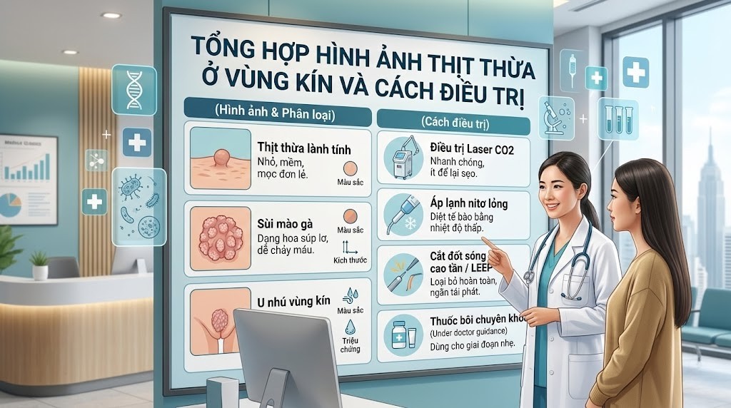 Hình ảnh cục thịt thừa ở vùng kín
