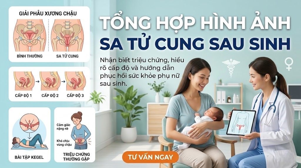 Tổng hợp hình ảnh sa tử cung sau sinh