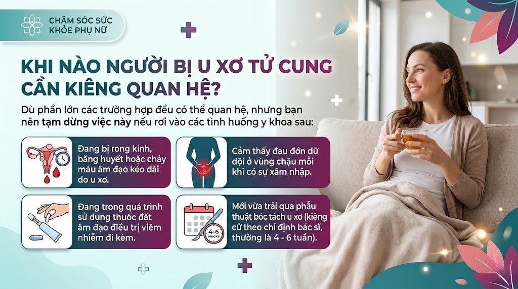 Người bi u xơ tử cung có quan hệ được không