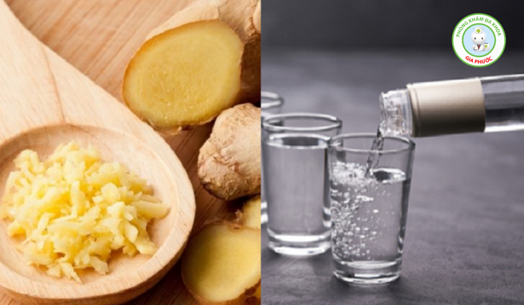 Cách chữa hôi nách bằng Gừng tươi và Rượu trắng