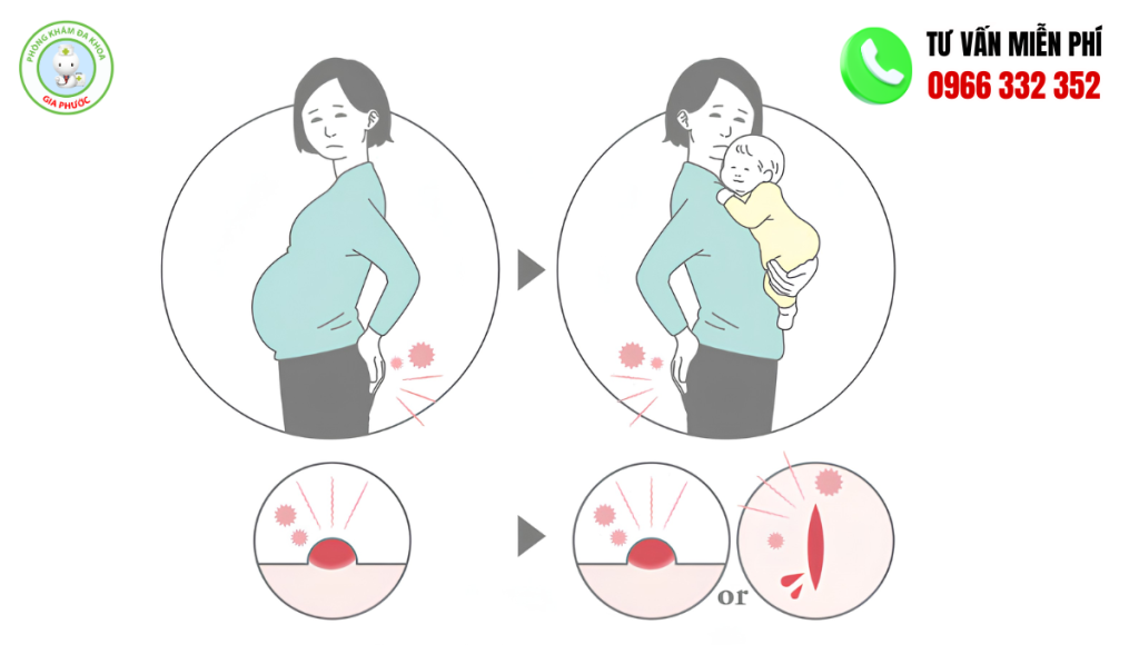 hình ảnh bệnh trĩ sau sinh
