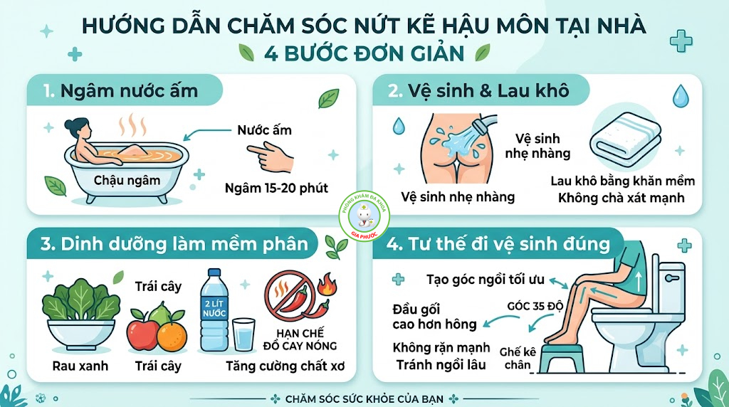 Hướng dẫn các bước xử lý nứt kẽ hậu môn tại nhà