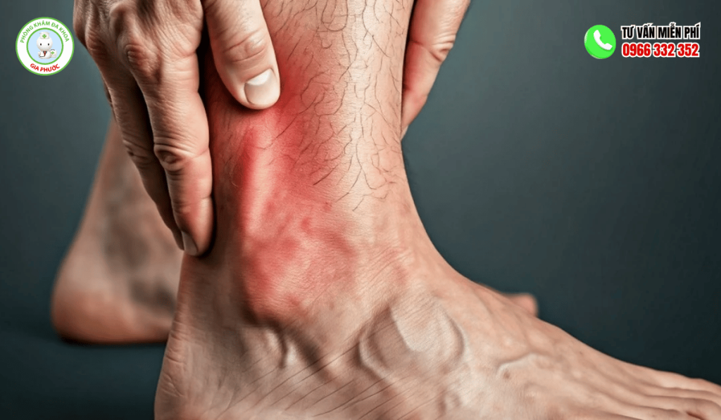 hình ảnh sưng mắt cá chân