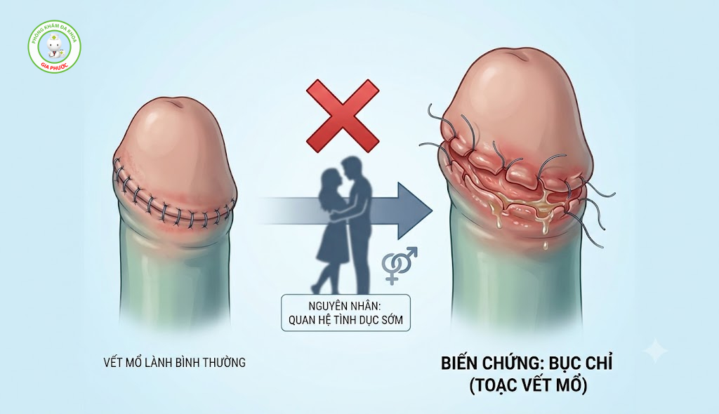 Cắt Bao Quy Đầu Quan Hệ Sớm Có Sao Không? Cảnh Báo Chuẩn Y Khoa & Thời Điểm An Toàn 2 Cắt bao quy đầu quan hệ sớm có sao không?