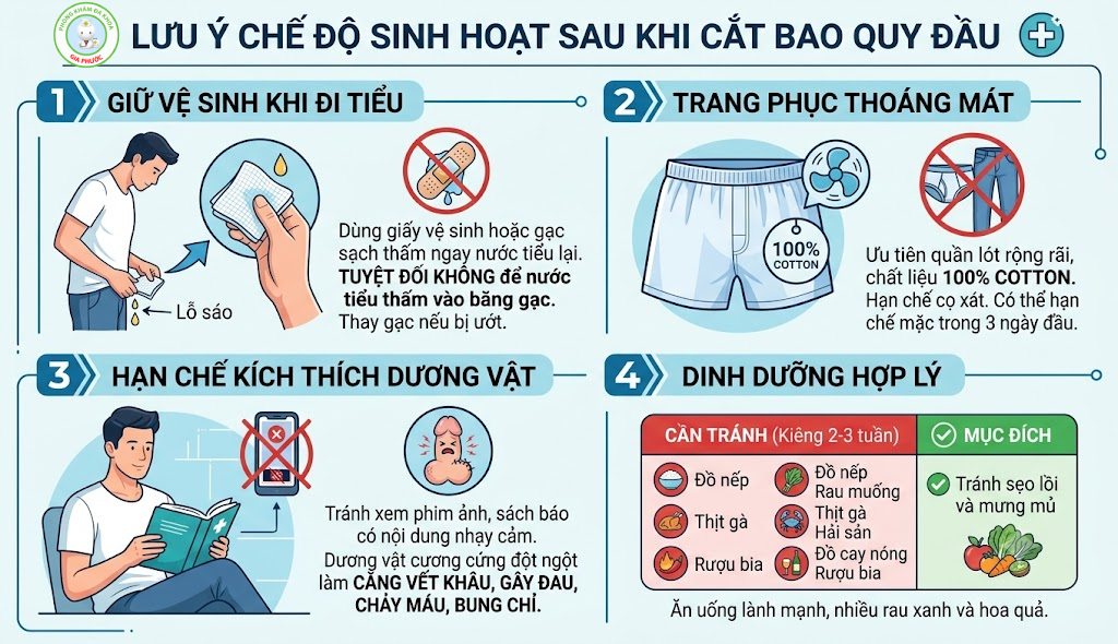 Hướng Dẫn Vệ Sinh Vết Thương Sau Khi Cắt Bao Quy Đầu Chuẩn Y Khoa 3 Những lưu ý quan trọng trong quá trình phục hồi sau khi cắt bao quy đầu