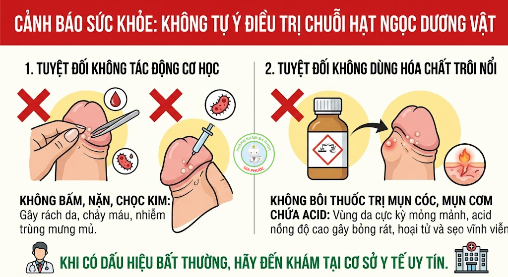 Nam giới tuyệt đối không tự ý xử lý chuỗi hạt ngọc dương vật tại nhà