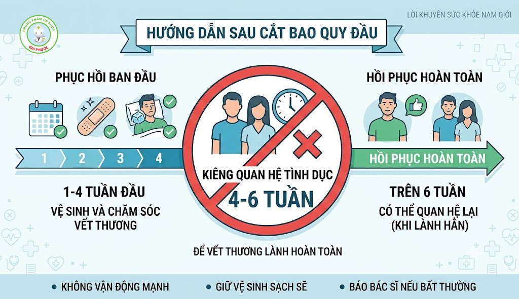 Cắt Bao Quy Đầu Quan Hệ Sớm Có Sao Không? Cảnh Báo Chuẩn Y Khoa & Thời Điểm An Toàn 3 Sau cắt bao quy đầu bao lâu quan hệ được?