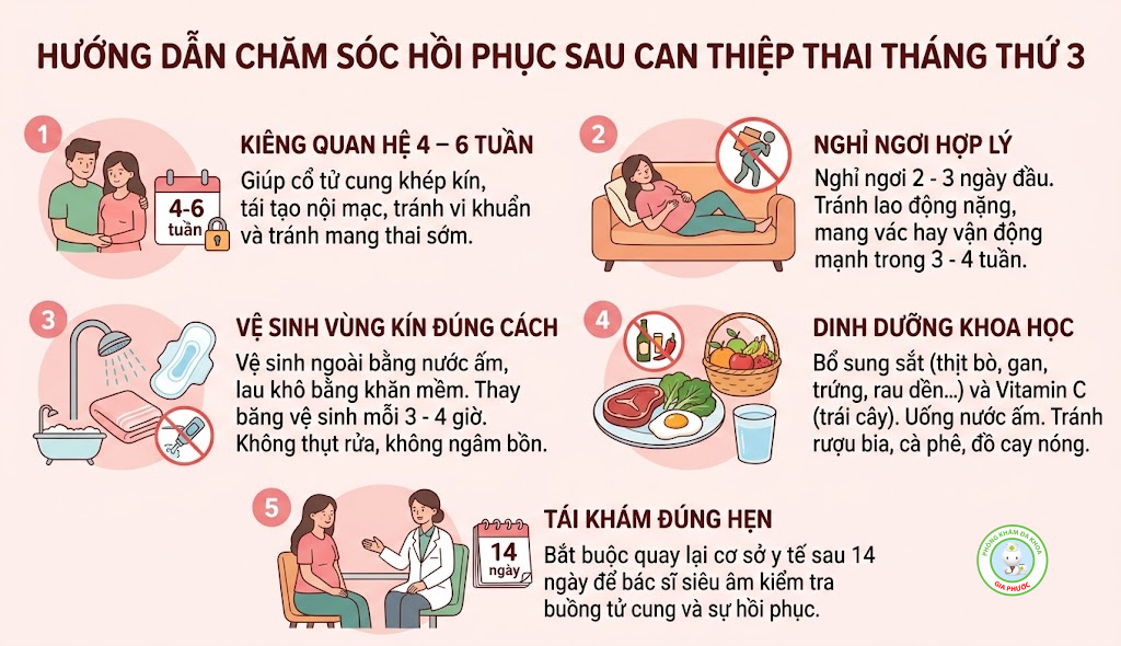 Hướng dẫn chăm sóc sau khi phá thai 3 tháng để cơ thể nhanh hồi phục