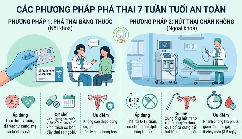 Phương pháp phá thai 7 tuần tuổi
